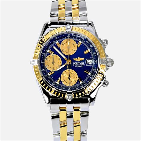 breitling uhr blau gold|breitling unisex watches.